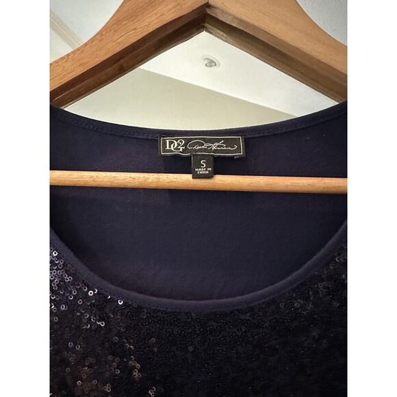 Ladies Sequined Sleeveless Top Diane Gilman DG2 size Small /Purple - Picture 5 of 6